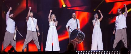STOCKHOLM, SWEDEN - MAY 9: Group Argo of Greece performs during dress rehearsal of 2016 Eurovision Song Contest at Ericsson Globe Arena in Stockholms, Sweden on May 9, 2016. 18 semifinalists will be voted by the jury during semifinals of Eurovision Song Contest. (Photo by Mehmet Kaman/Anadolu Agency/Getty Images)