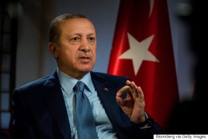 Recep Tayyip Erdogan, Turkey's president, speaks during a Bloomberg Television interview in New York, U.S., on Thursday, Sept. 22, 2016. Erdogan said he is not worried if his country is rated below investment grade as credit rating firms are making wrong decisions because of their political bias. Photographer: Michael Nagle/Bloomberg via Getty Images